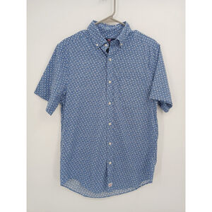 Vineyard Vines Slim Fit Murray Shirt Men’s S Blue Floral Short Sleeve Pocket